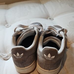 Adidas Taupe Suede Sneakers
